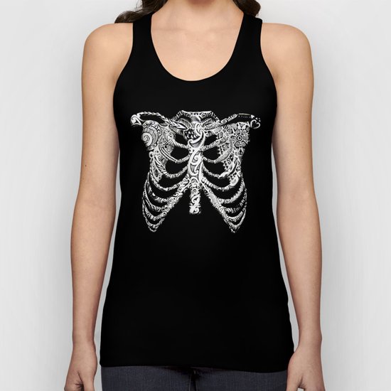 Ribcage Tattoo Unisex Tank Top