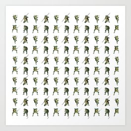 Ninja Turtle Pattern Art Print