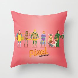 Dungeons and Dragons - Pixel Nostalgia Throw Pillow