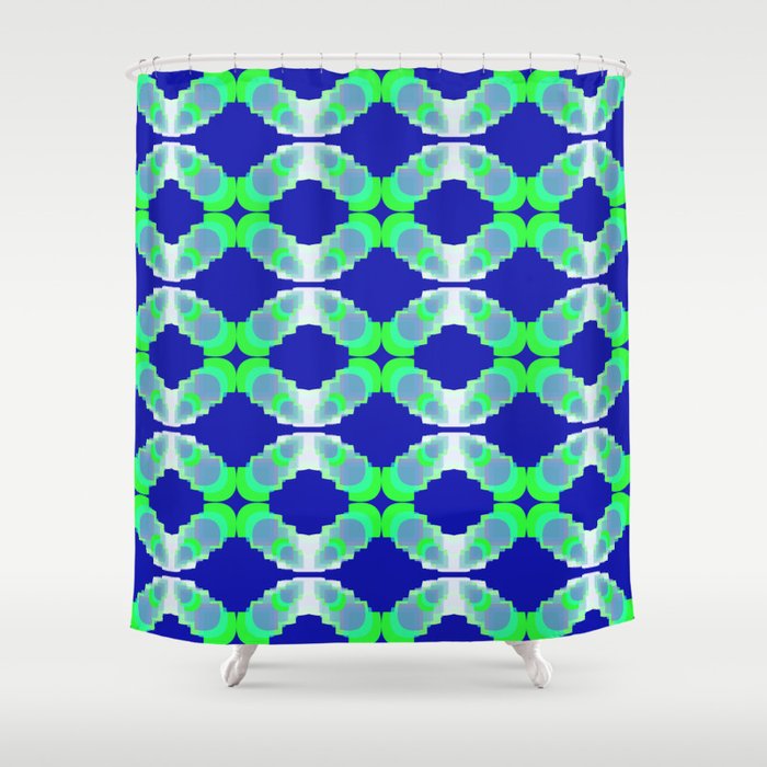 Rings Of Chains On Blue Background Shower Curtain By Zab Society6 Rings Of Chains On Blue Background Shower Curtain