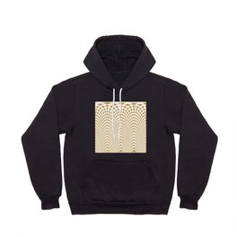 Beige and white curved squares Hoody