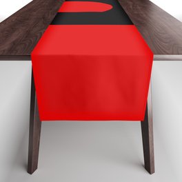letter P (Black & Red) Table Runner