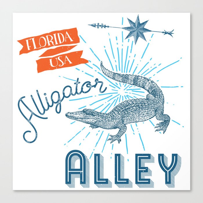 Alligator Alley Swamp Sanctuary Florida Canvas Print