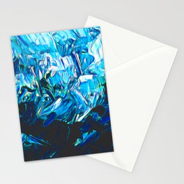 Surreal Ice Blue Abstraction Stationery Card