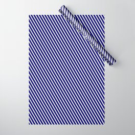 [ Thumbnail: Light Yellow and Blue Colored Stripes Pattern Wrapping Paper ]