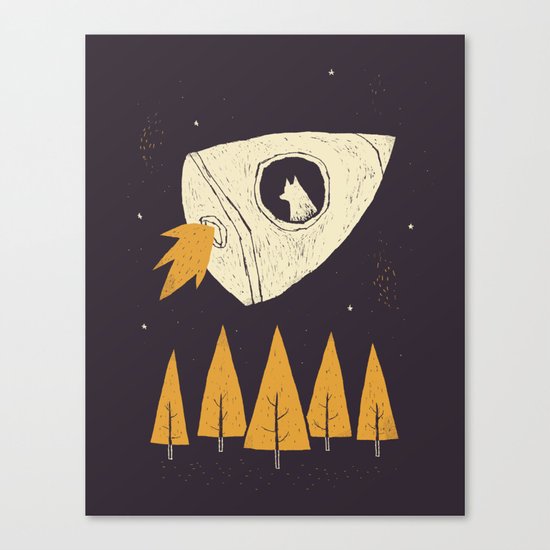 laika(purple) Canvas Print