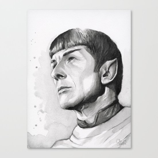 Star Trek Spock Portrait Canvas Print