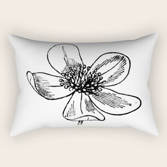 Flower Rectangular Pillow