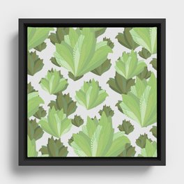 Beautiful Floral Design Pattern Framed Canvas