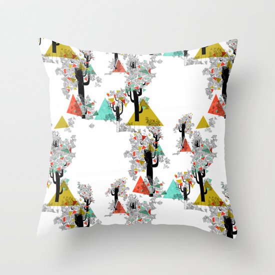 Tree Triangles Throw Pillow
