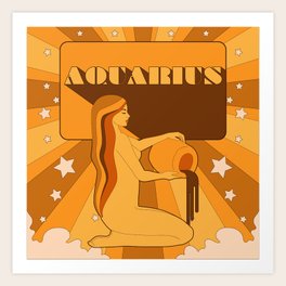 AQUARIUS ORANGE Art Print