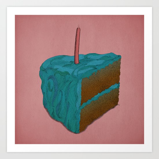Happy Birthday! (blue) Art Print