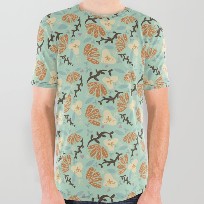 Retro floral pattern All Over Graphic Tee