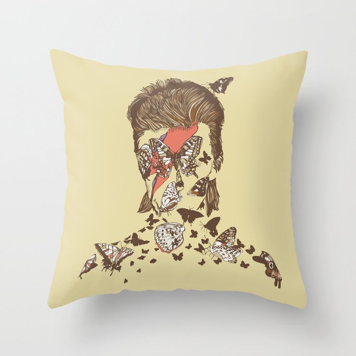 FACES OF GLAM ROCK Throw Pillow