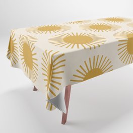 Golden Sun Pattern Tablecloth