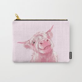 Highland Cow Pink Carry-All Pouch