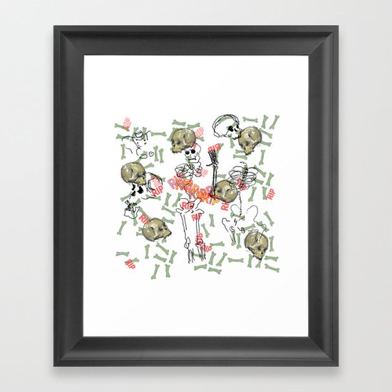 R.I.P. Funky skull joy death thing... I belive Framed Art Print