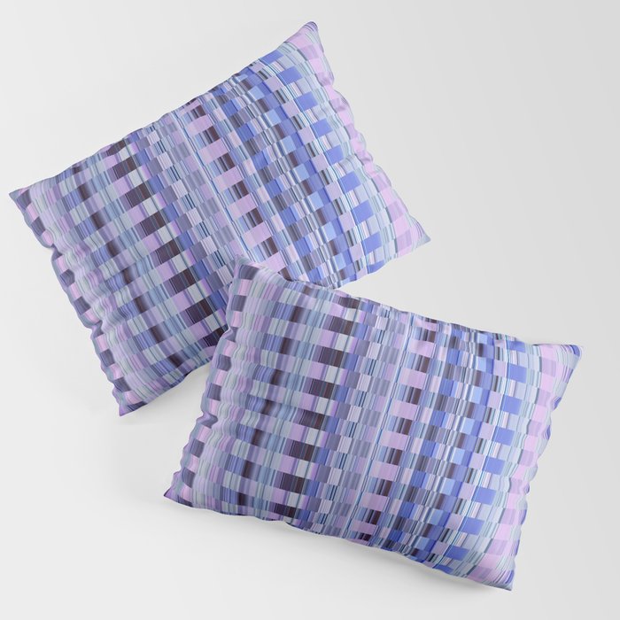 Violet Check Pattern Pillow Sham