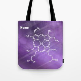 Heme molecule Structural chemical formula Tote Bag