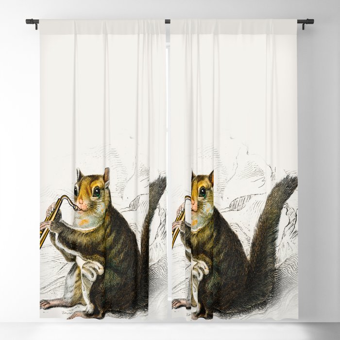 Flying squirrel playing saxophone  Blackout Curtain