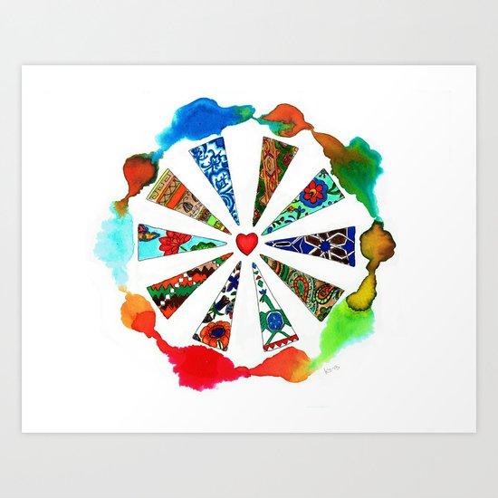 ONE HEART Art Print
