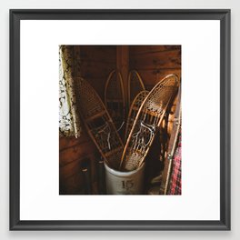 Snowshoes on a Winter Day in the Catskills Framed Art Print