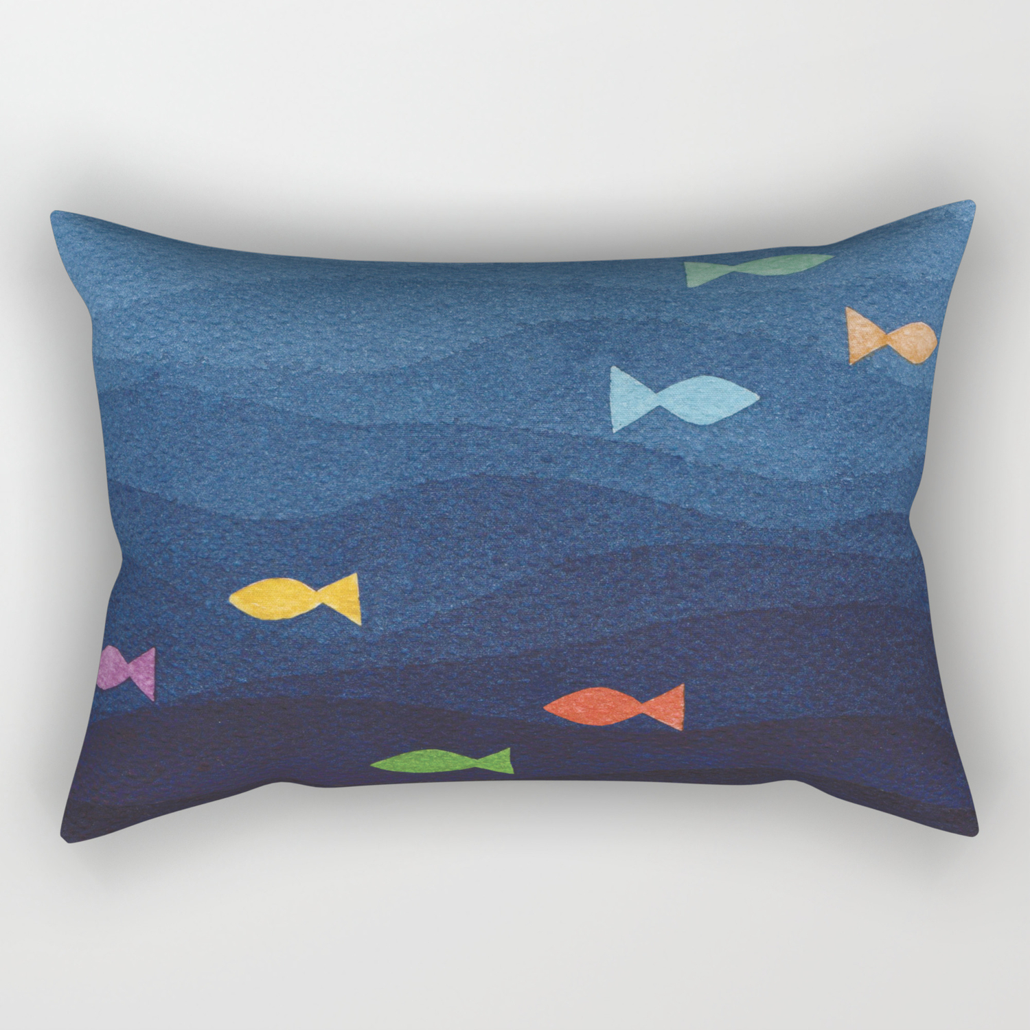 Coloured Fish Say Hooray Rectangular Pillow By Vapinx Society6