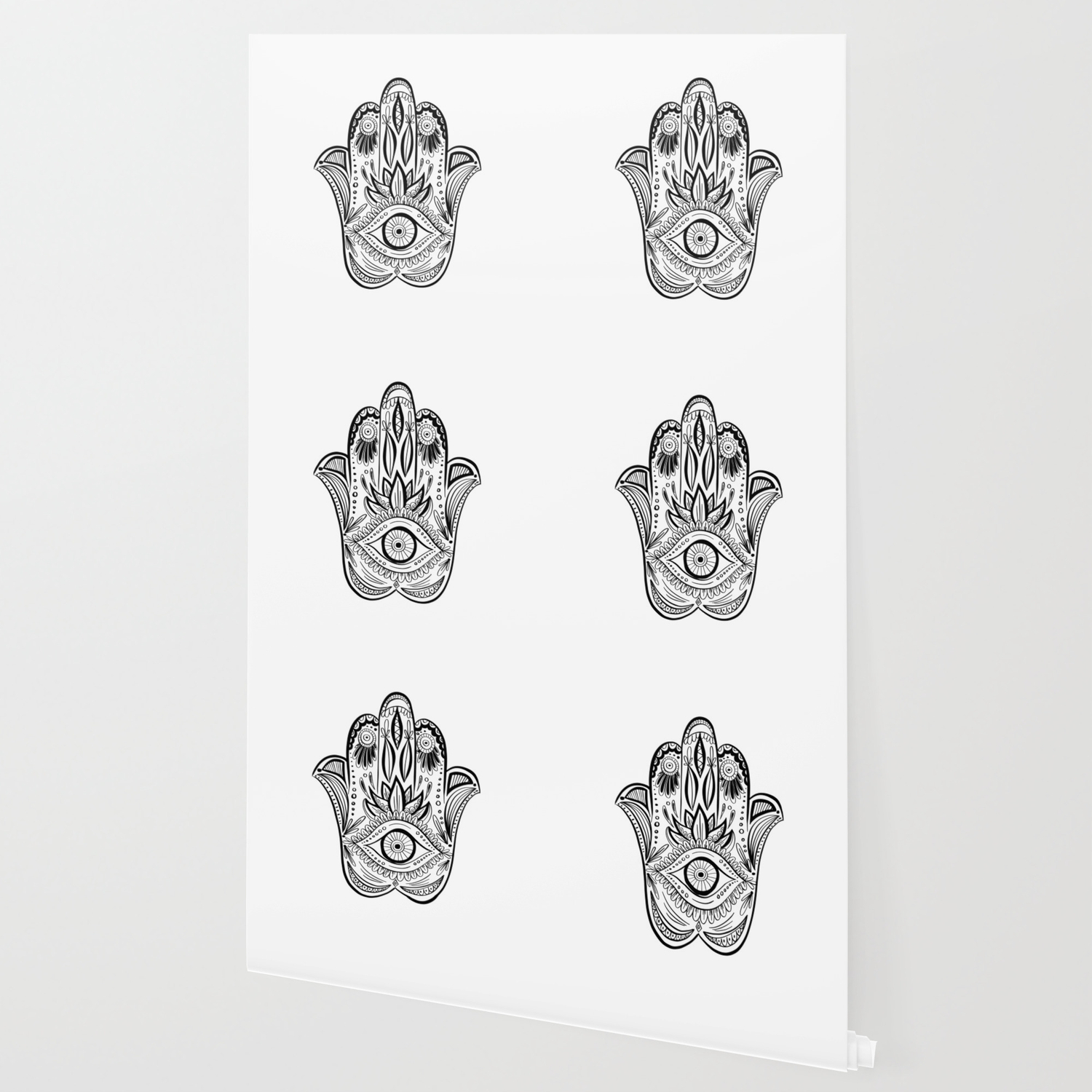 Hamsa Hand Drawn Wallpaper By Graphicillustration Society6