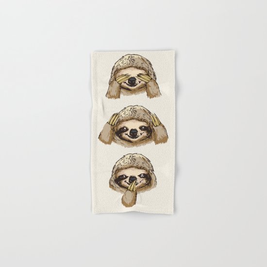 No Evil Sloth Hand & Bath Towel