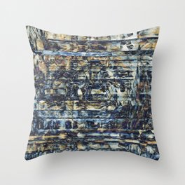 Abstract brown squares Throw Pillow