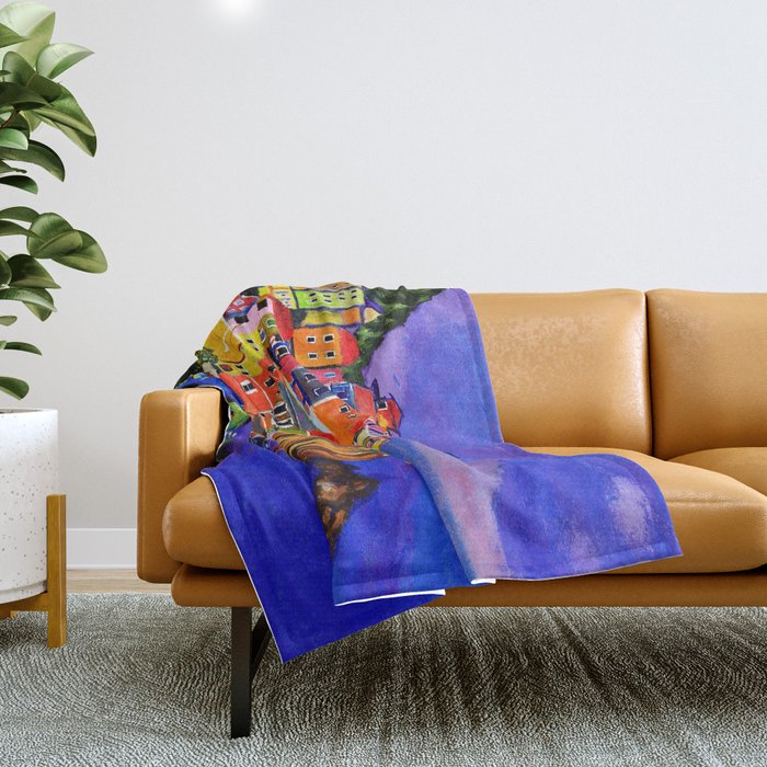Manarola Cinque Terre Throw Blanket