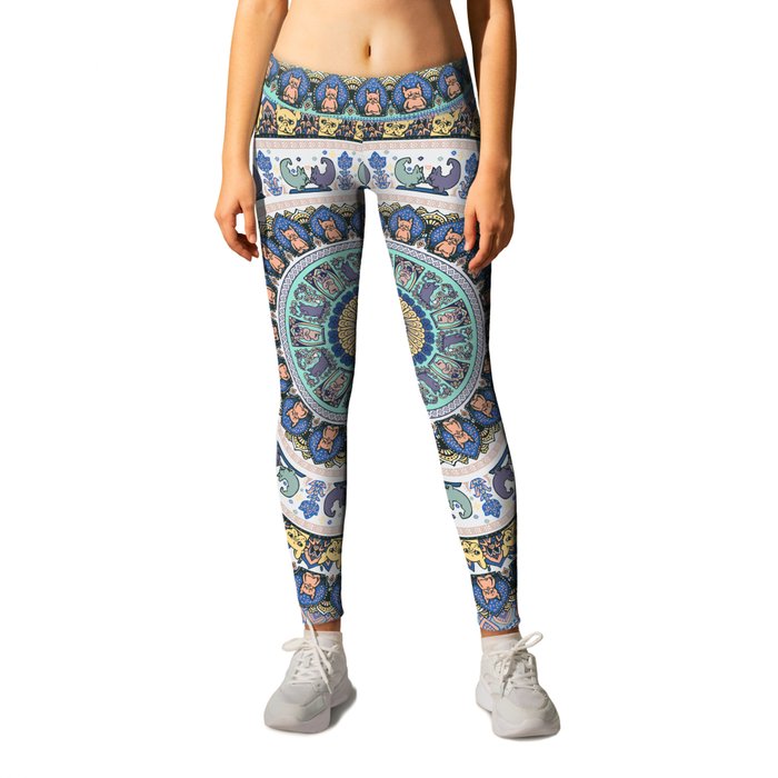 Frenchie Yoga Medallion Leggings