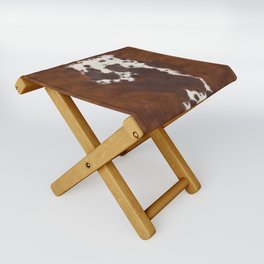 Spotted Cowhide Folding Stool