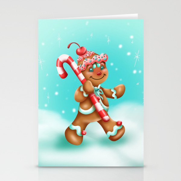 Gingerbread Man Stationery Cards