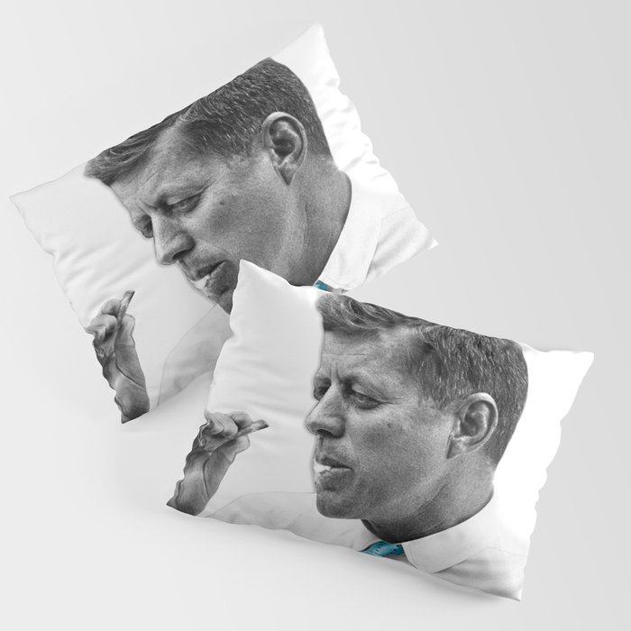 John F Kennedy Smoking Pillow Sham