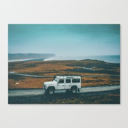 Defender on the Road Canvas Print