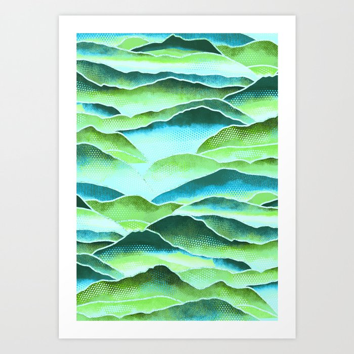 Rainforest Mountains  Art Print