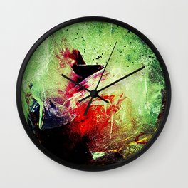 COQUELICOT Wall Clock | Photo, Digital, Ciels, Hdr, Digitalmanipulation, Saisons, Coquelicots, Chants, Rouges, Bleus 