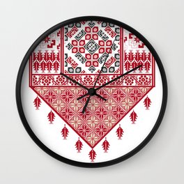 Palestinian Embroidery Wall Clock