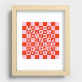 Checkered Print Recessed Framed Print