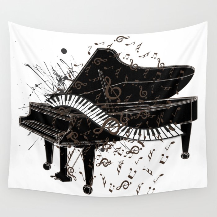 Piano Wall Tapestry