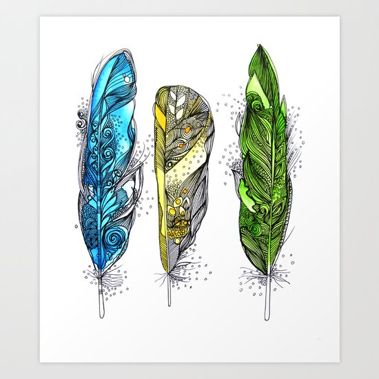 Dream Feathers Art Print