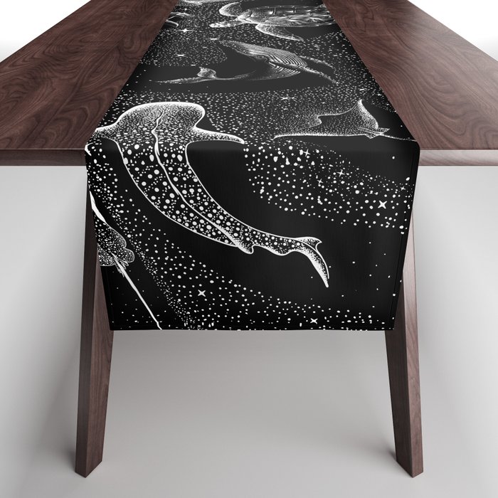 Cosmic Ocean (Black Version) Table Runner