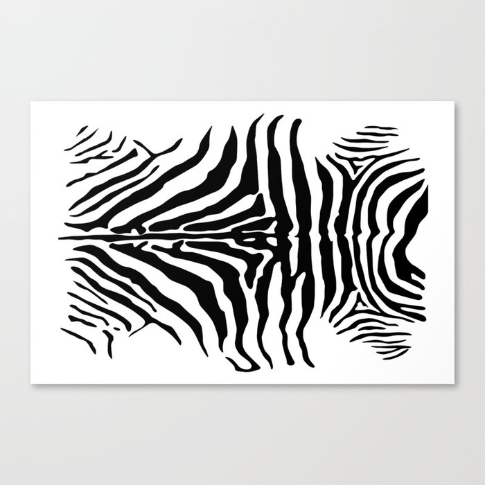Black And White Zebra Design Canvas Print