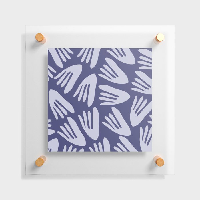 Big Cutouts Papier Découpé Abstract Pattern in Purple Periwinkle and Lavender Floating Acrylic Print