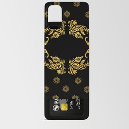 Golden Floral Pattern Android Card Case