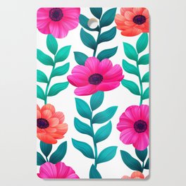 flowers and leaves pattern Cutting Board