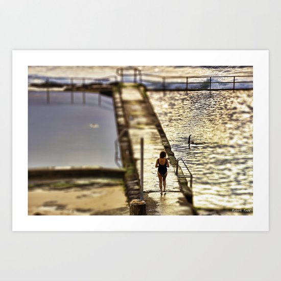 Time for a swim Art Print