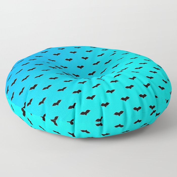 Tiny Bats Blue Floor Pillow