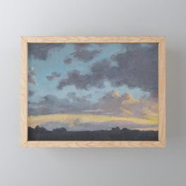 Cloudy sunset Framed Mini Art Print